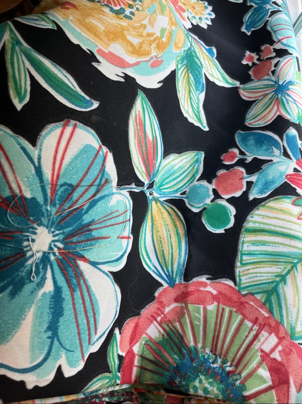 Richloom/Solarium Outdoors Fabric “Colsen in Noir”